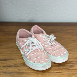 VANS Rainbow Clouds Pink Sneakers Size 1